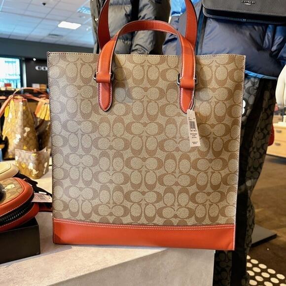 (E)Coach CE948 Coach X Peanuts Graham Structured Tote With Patches In Gunmetal - Picture 5 of 7